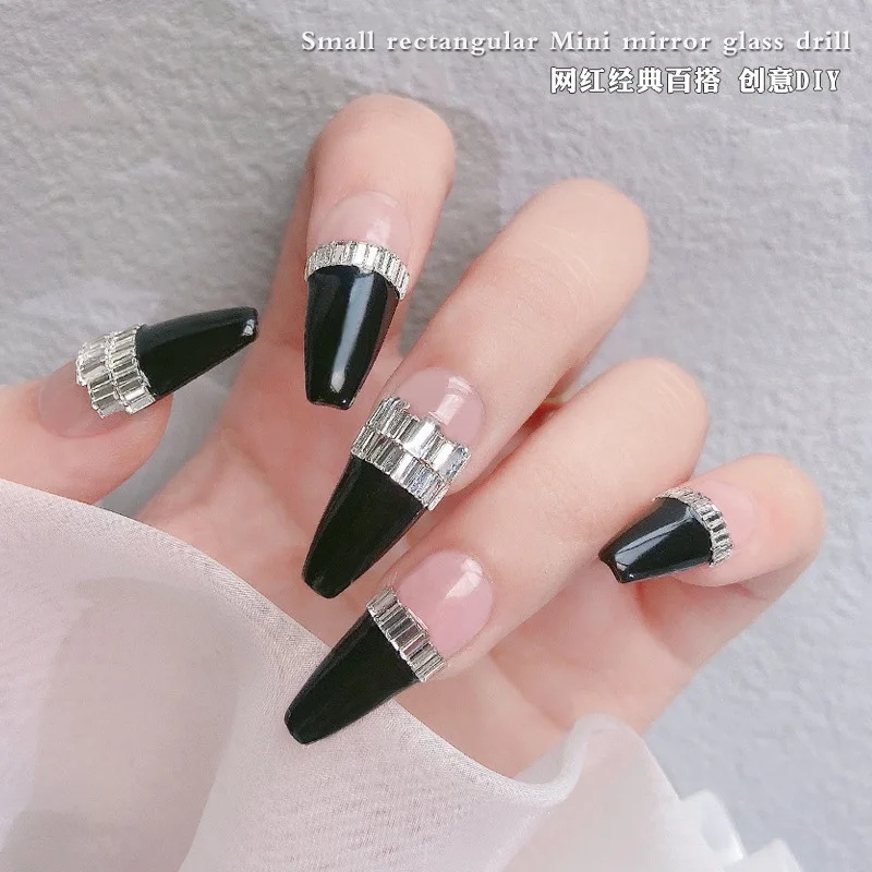 

150pcs Rhinestones Flatback Nail Accessories Glitter Gems Free Shipping Items Stones Glass Manicure Sets Summer Design Rectangle