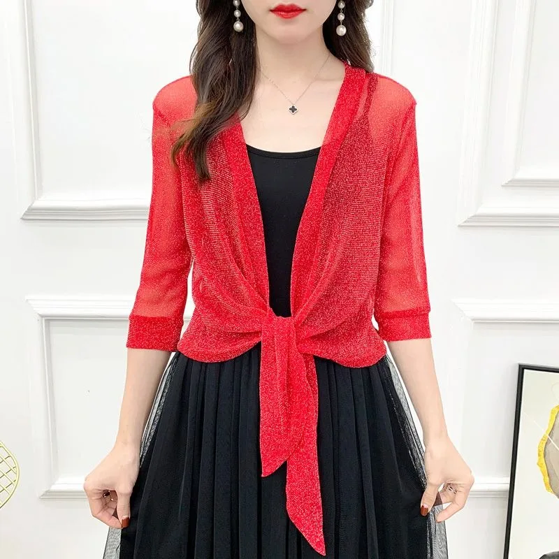 Новый стиль солнцезащитная рубашка летняя стильная короткая куртка топ кардиган