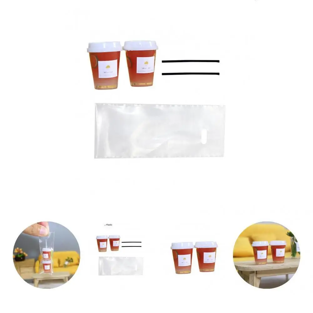 

1Set Pretend Food Play Exquisite Portable Anti-fade Mini Pretend Food Play Miniature Fruit Tea for Daily Life
