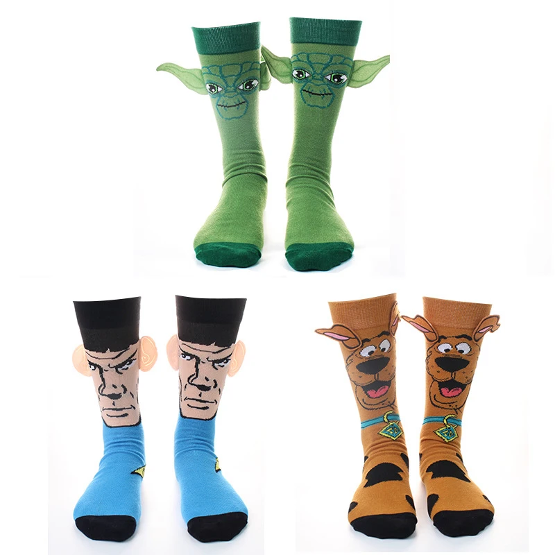 Новые модные мужские носки высококачественные милые женские с трехмерными