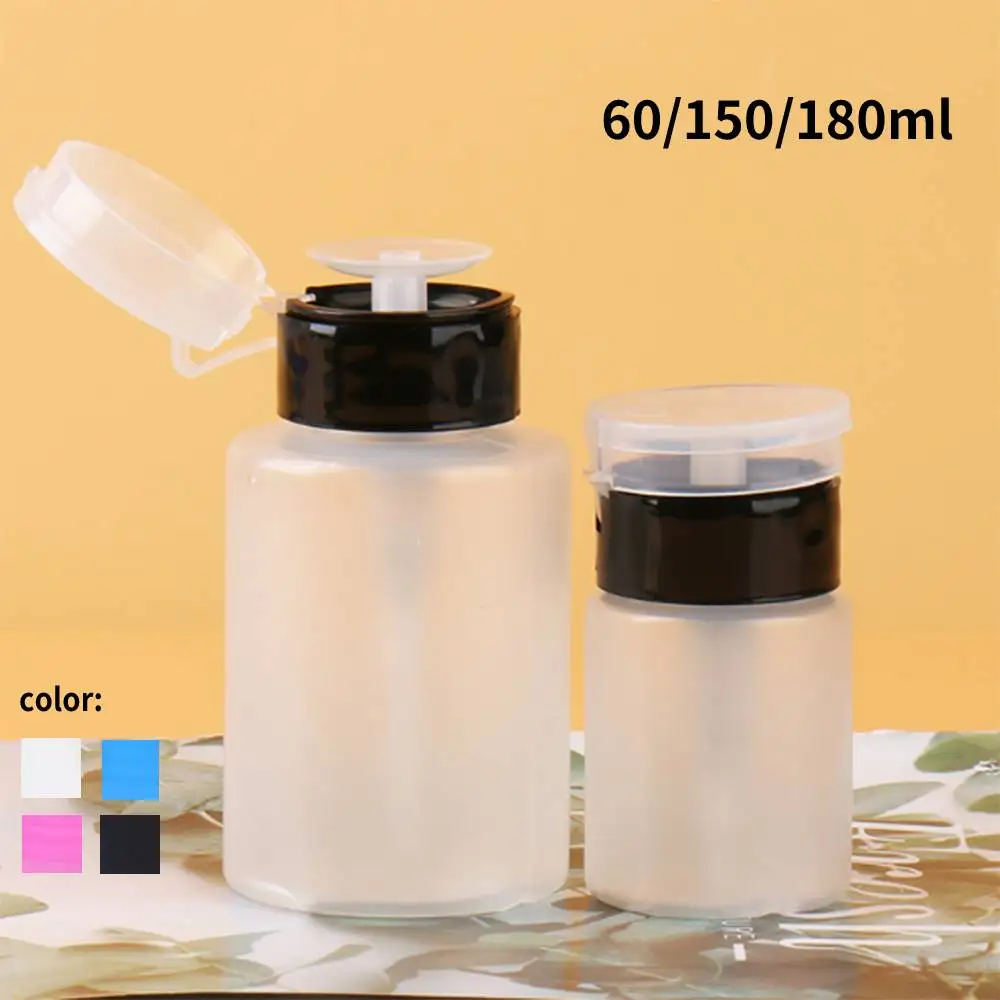 60/150/180ml Nail Refillable Bottles Empty Press Pump Dispenser Nail Art Polish Remover Cleaner Makeup Bottle Manicure Tool