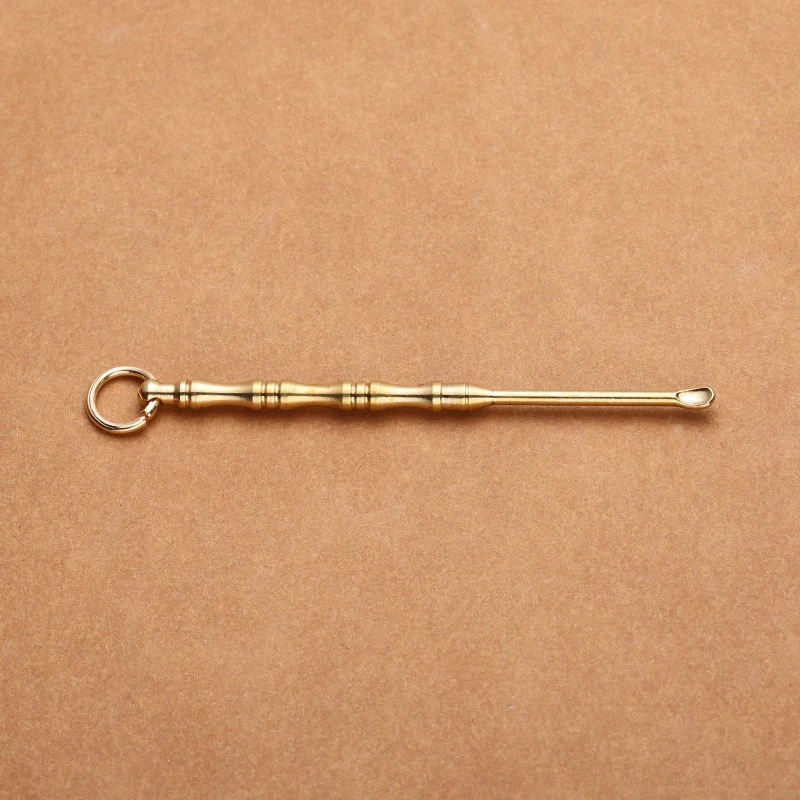 Новый стиль цепочка для ключей из твердой меди и бамбука подвеска винтажная