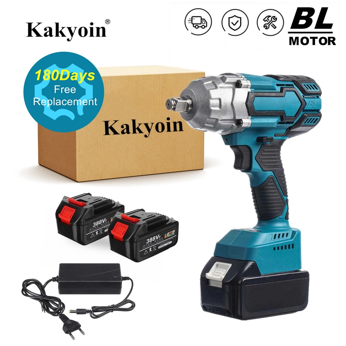 

1000N.M High Torque Brushless Electric Impact Wrench 1/2inch Wrench Screwdrive Electric Wrench Power Tool For Makita 18V Battery