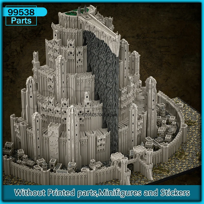 Кольца UCS Белый город Большой замок Moc Строительные блоки Архитектура Технология