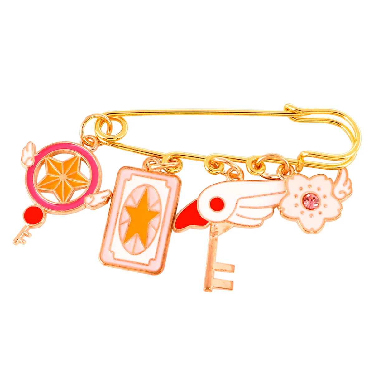 Женская Брошь с эмалью в японском стиле |