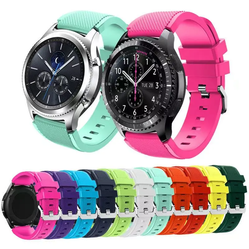 

Twill 20mm Watch Strap for Samsung Galaxy Watch 4/4 Classic/5/5 pro/3/active 2/s3/s2 Silicone bracelet galaxy watch 4 strap