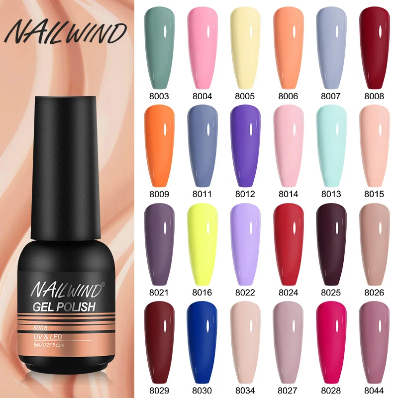 

NAILWIND Semi Permanent UV Varnish Hybrid LED Esmalte Gel Nail Polish Glitter Nail Glue Top Coat Nail Polish Gel Varnishes