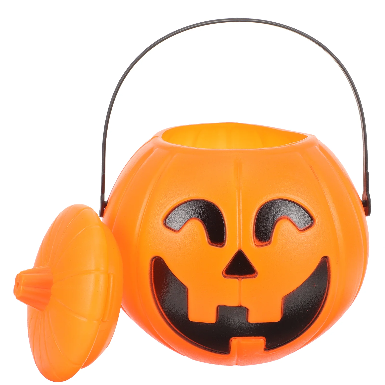 

Halloween Candy Bucket Pot Witch Skeleton Cauldron Holder Jar Portable Pumpkin Bucket Trick Or Treat Party Decoration