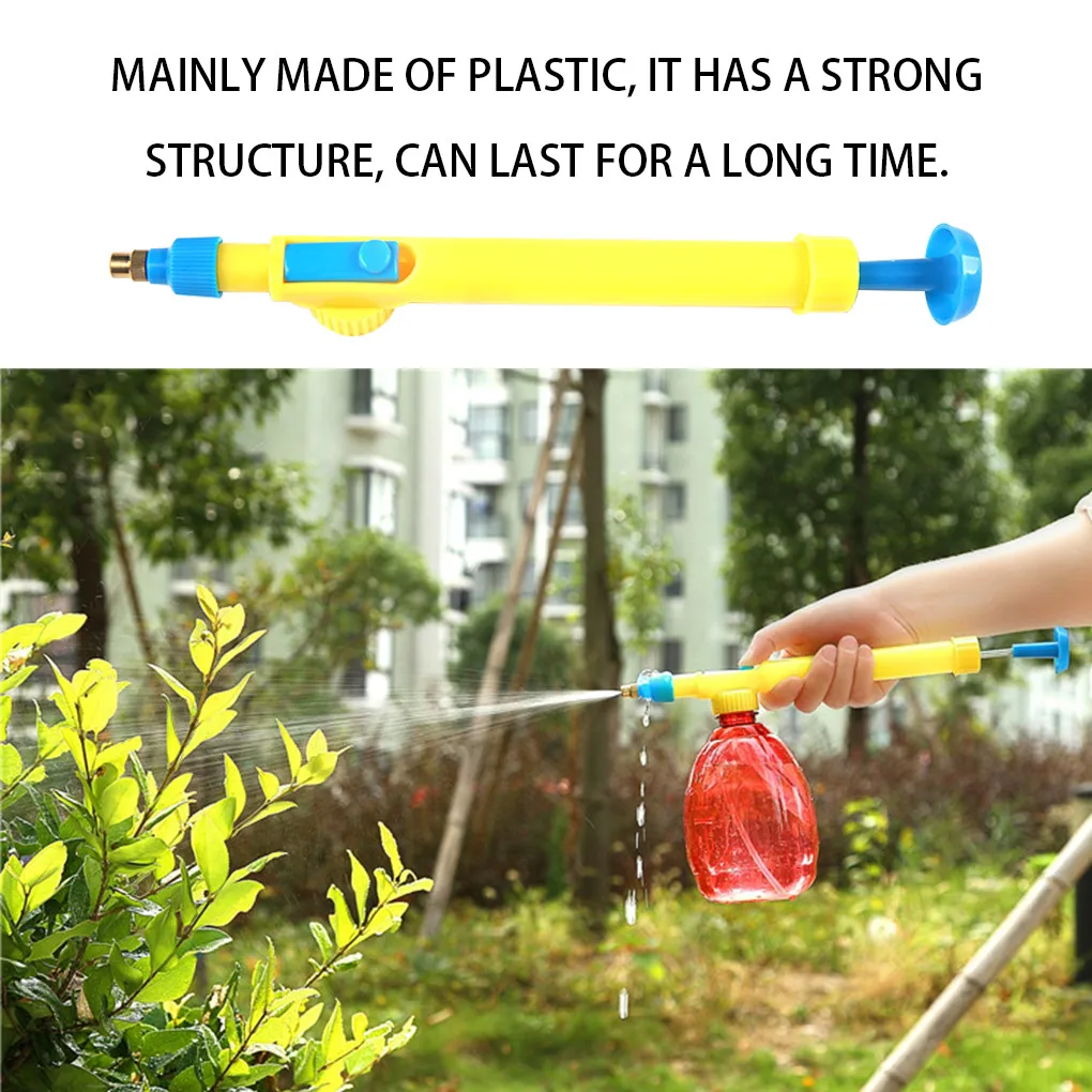 

Garden High-Pressure Watering Sprayer Beverage Bottle Interface Plastic Trolley Gun Sprayer Head Water Pressure