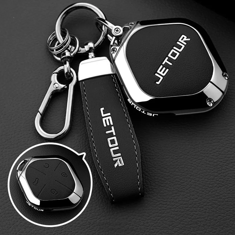 

Оцинкованный Чехол Для Ключей Из Сплава Для Chery Jetour Dashing IDM I-DM X-1 Plus DTC 2022-2025 С Держателем Для Ключей С Ди...