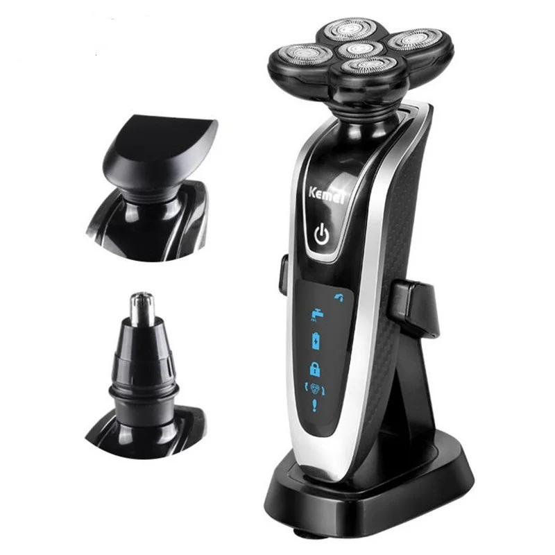 5d Razor Face Grooming Kit Beard Trimmer Male Skull Bald Head Shaving Machine Nose Haircut Clipper