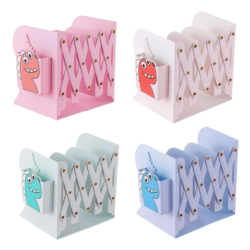 

Heavy Duty Magazine Holder with Dinosaur Stationery Holder Stretching Bookend