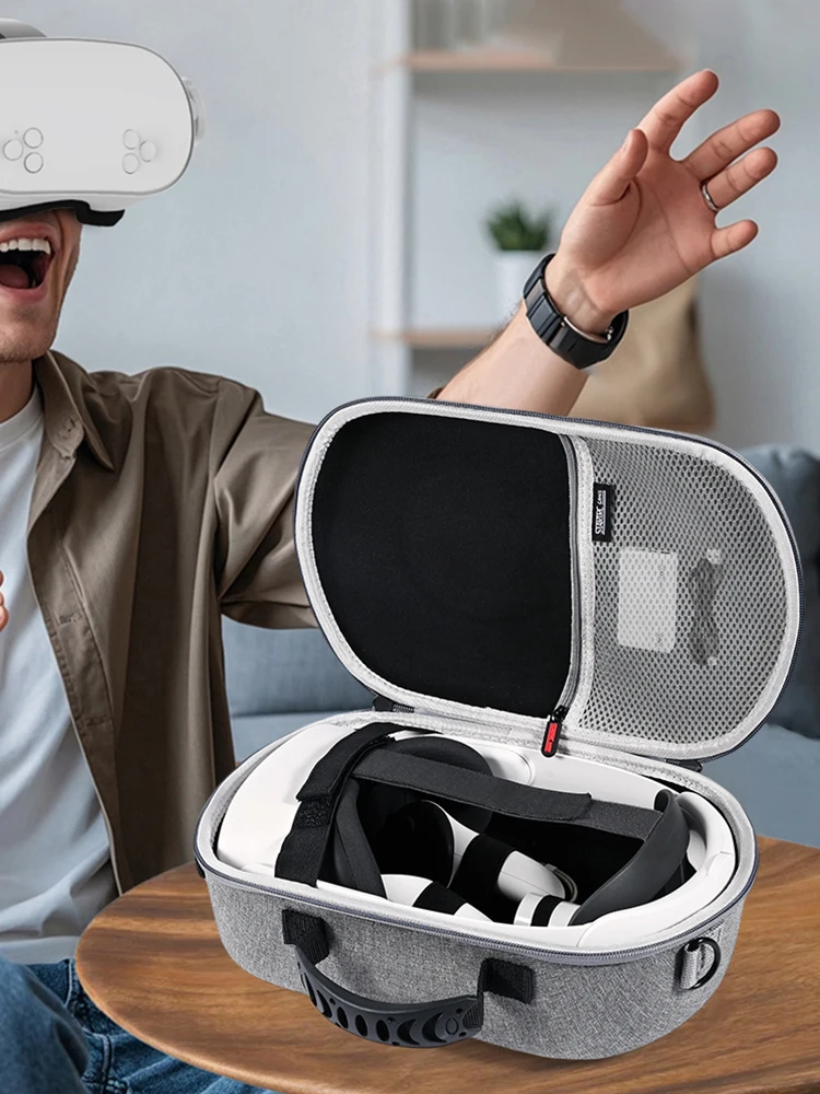 Чехол для переноски с сетчатым карманом хранения гарнитуры VR