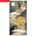 5D алмазная живопись, полная мозаика золотого оленя, полная круглаяквадратная Алмазная вышивка, наборы сделай сам, домашний декор, стразы, живопись