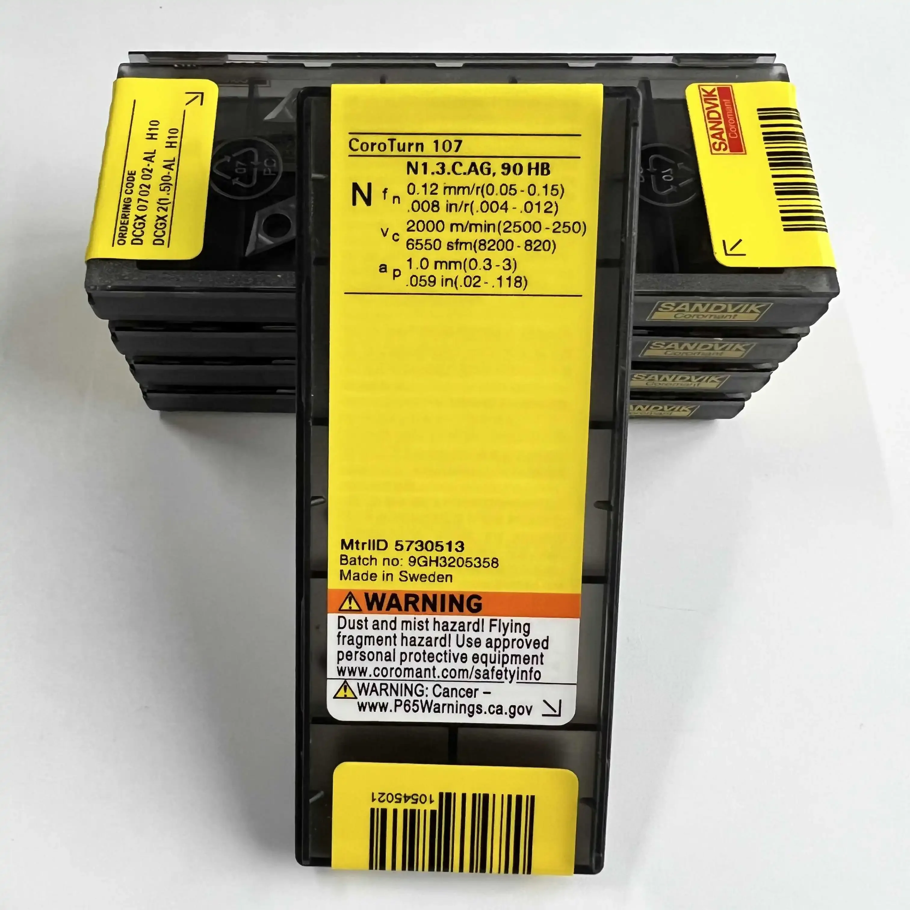 Оригинальное лезвие DCGX 070202 -AL H10 / Лезвие с ЧПУ из твердого сплава 10 шт.