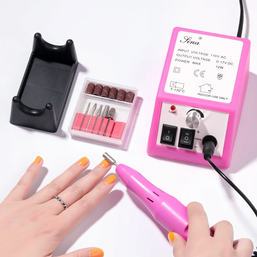 

CNHIDS Nail Drill Electric Apparatus For Manicure With Milling Cutters Drill Bits Set Gel Cuticle Remover Pedicure Machine Nail