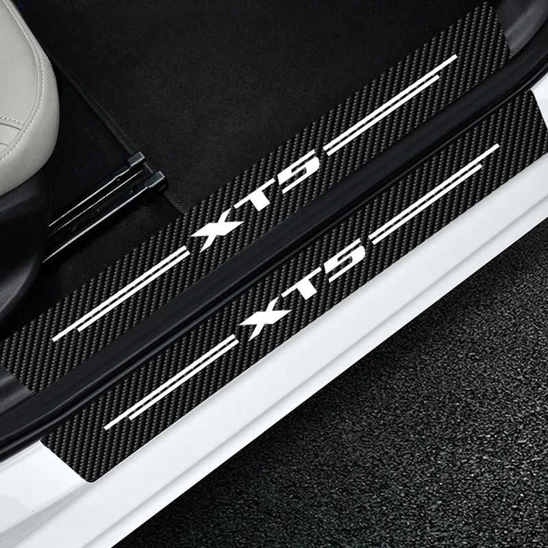 

4 Pcs/set Car Door Sill Protector Stickers Tape Bumper Strip Car Accessories Decoration Anti-scratch Styling For Cadillac XT5