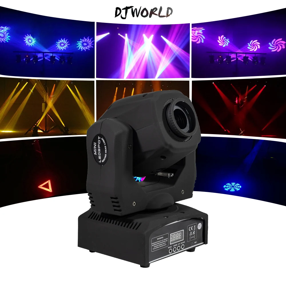 LED Light 60W Moving Head Stage Lighting Spot Gobo/Pattern Music Wedding Party Stage Effects DMX Controller DJ Disco Lights