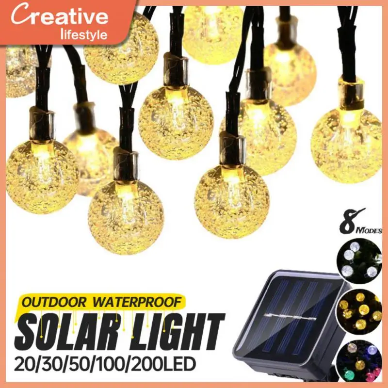 

Camping Tent Garland Garden Party Fairy Lamp Led Crystal Globe Lights Outdoor Garden Fairy Light String Waterproof Navidad