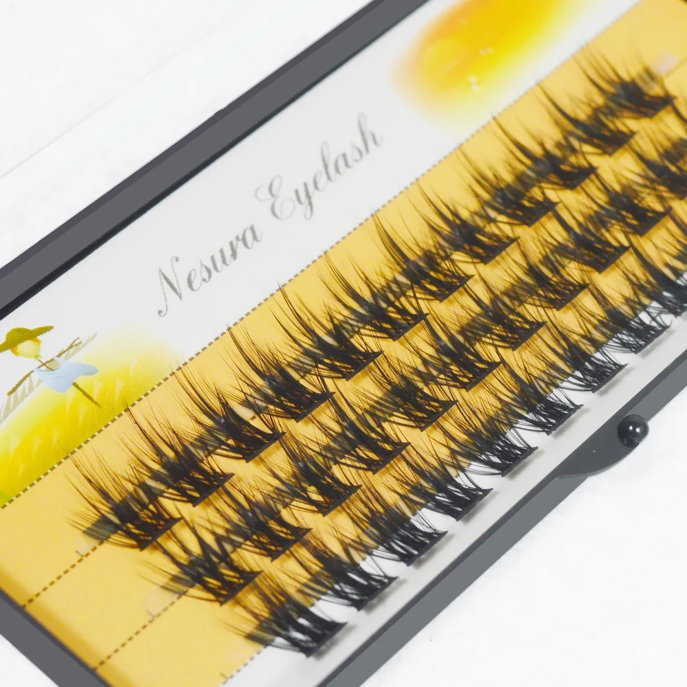 Ресницы ручной работы QSTY для наращивания сегментированные накладные ресницы