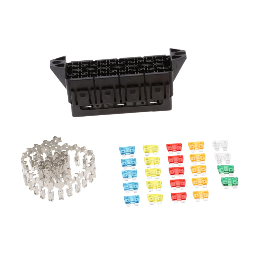 

dolity Car 20 Way Standard Fuse Box Holder Distribution Block Fusebox