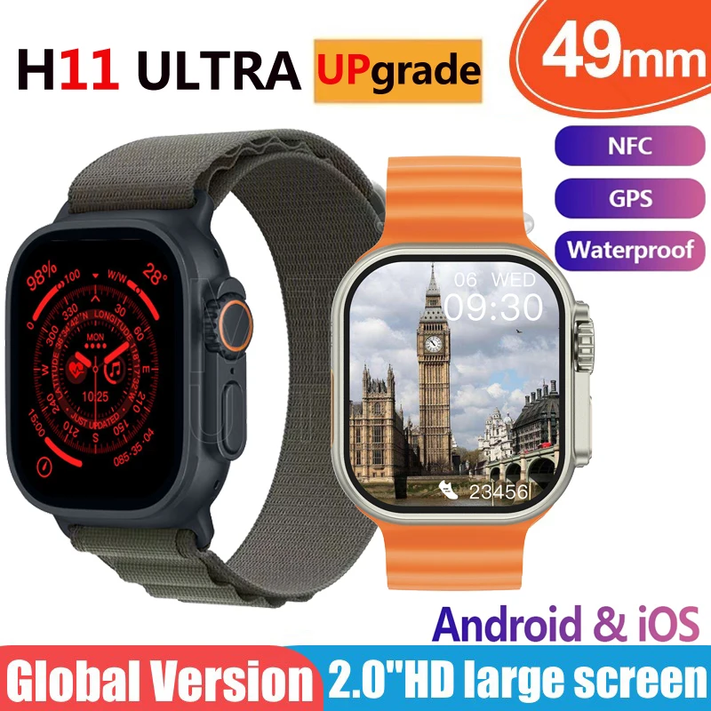 

H11 Ultra Upgrade Smartwatch 49mm Iwo 16 watch ultra series 8 reloj hombre 2.0 Inch Smart Watch Men Women 2023 Alipay PK hk8 pro