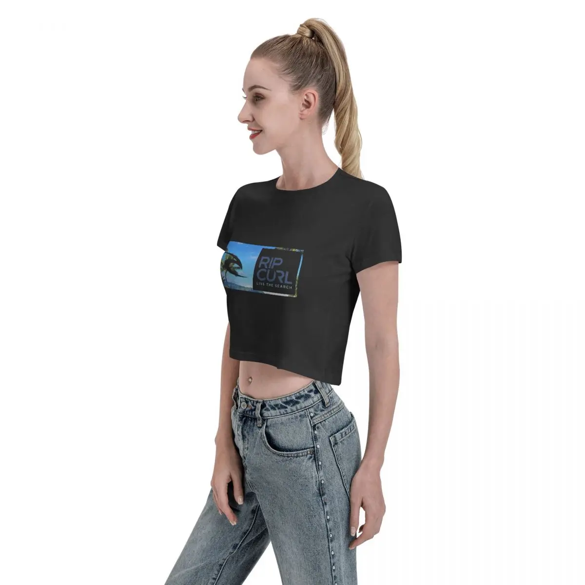 Женский укороченный топ Rip Curl гавайский Hi Watu Heritage Nwt футболка из редкого хлопка