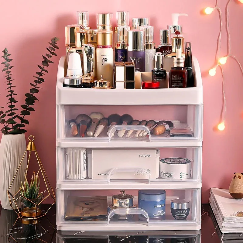 

Make Up Case Jewelry Container Box Makeup Organizer Drawers Cosmetic Storage Box Makeup Brush Holder Brush Lipstick Container