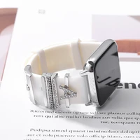 watchband decoration ring sets 26 letters charms for iwatch silicone bracelet nails stud jewelry charms for smart sport strap