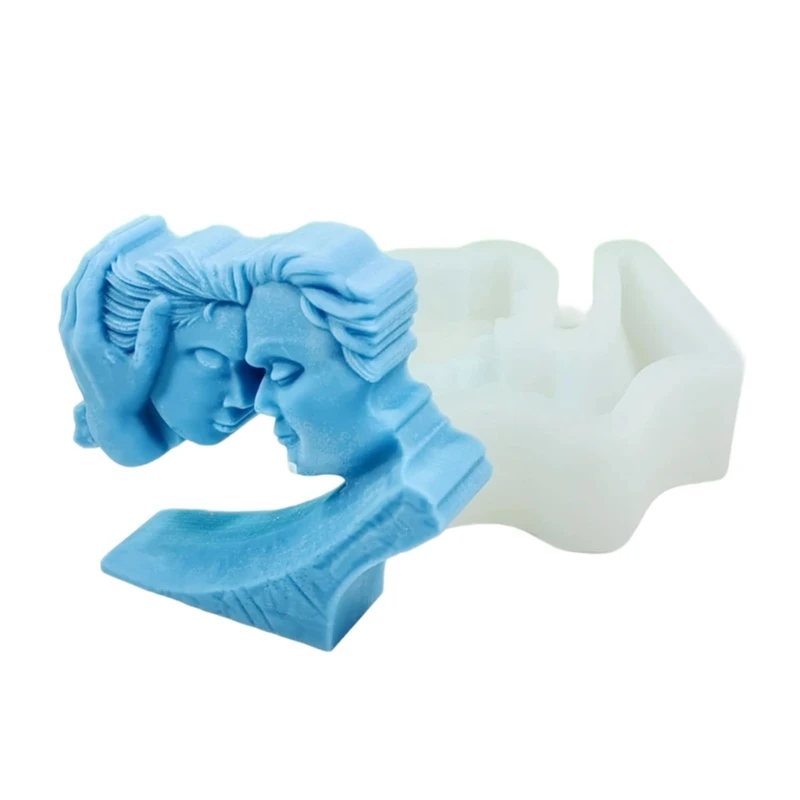 Статуя человеческого лица формы для свечей DIY свечи гипсовые украшения