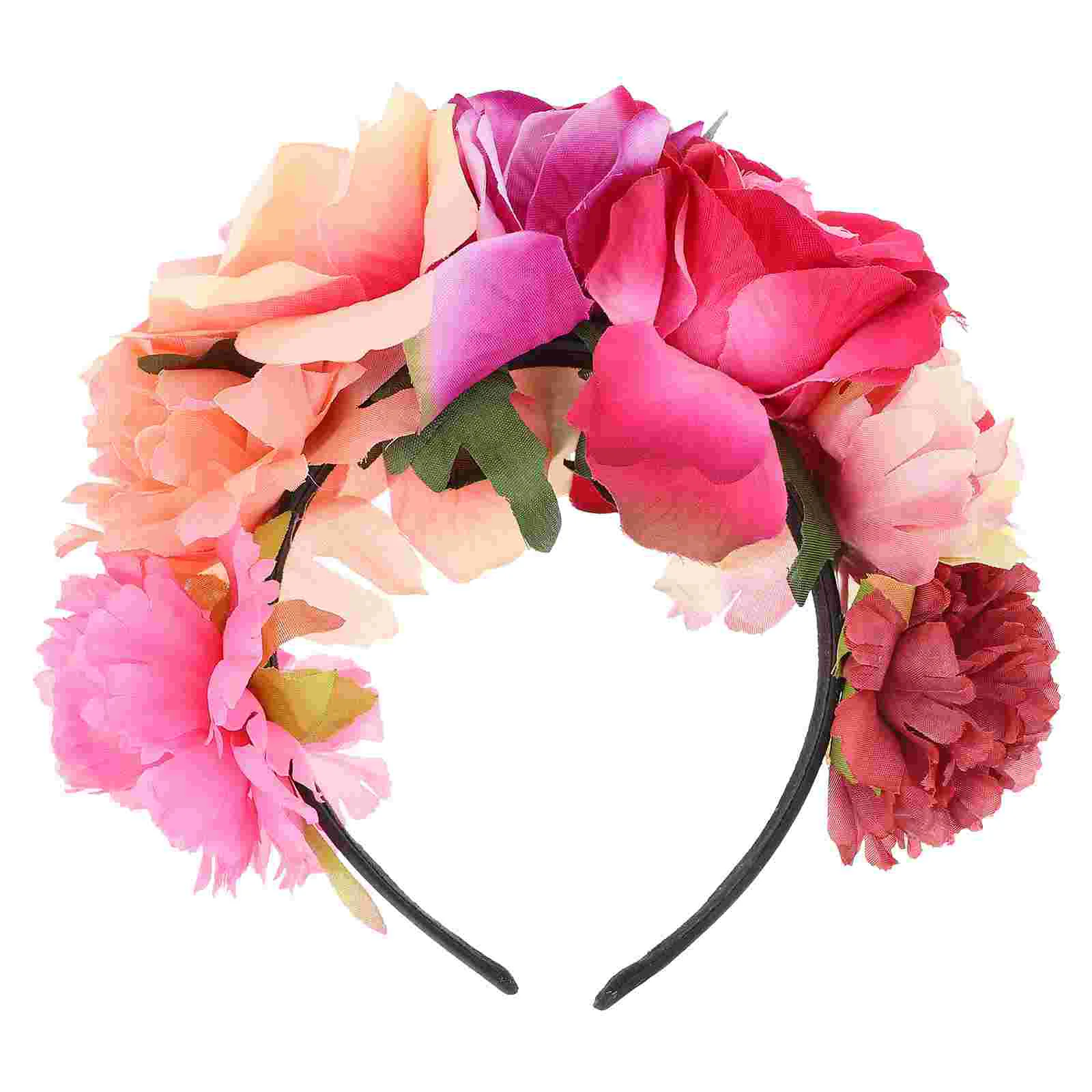 

Женская повязка на голову с изображением Дня мертвых цветов, повязка на голову с мексиканскими цветами для праздника, вечеринки, карнавала