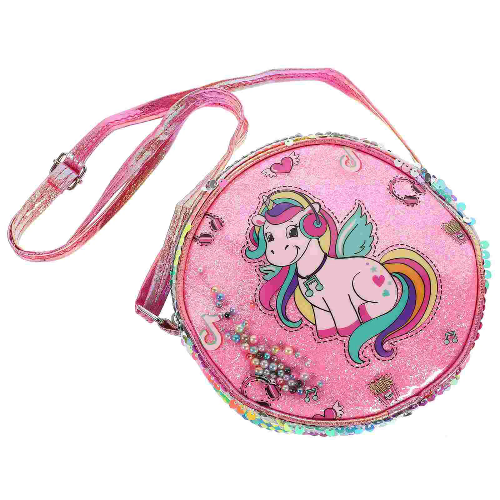 

Сумка-мессенджер с единорогом, школьный ранец через плечо, симпатичное плюшевое креативное украшение для хранения с мультяшными животными