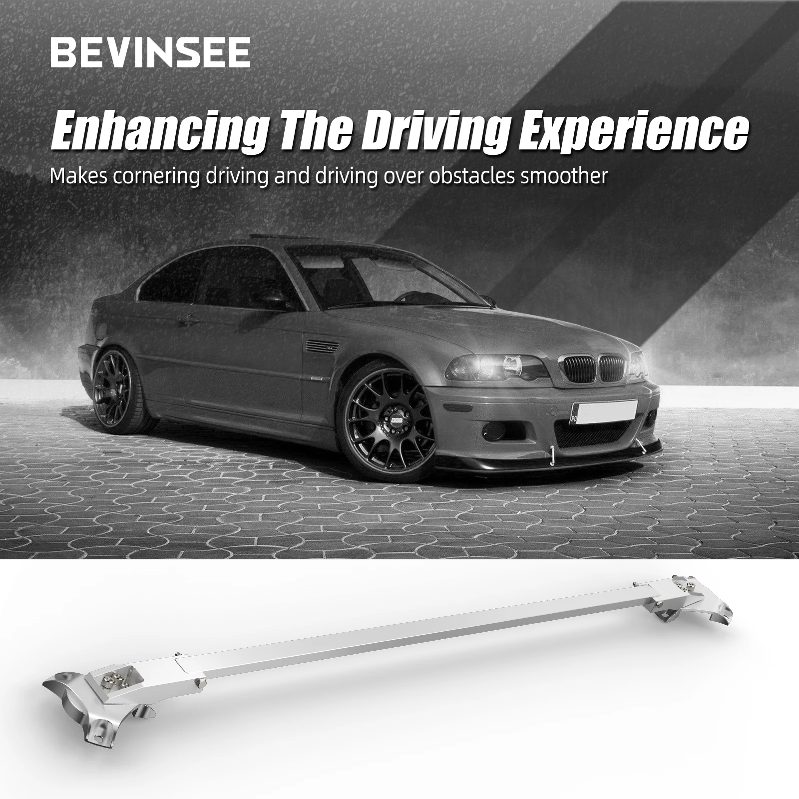 BEVINSEE алюминиевая передняя стойка распорка автомобильные детали для BMW E46 323i 323ci 325i