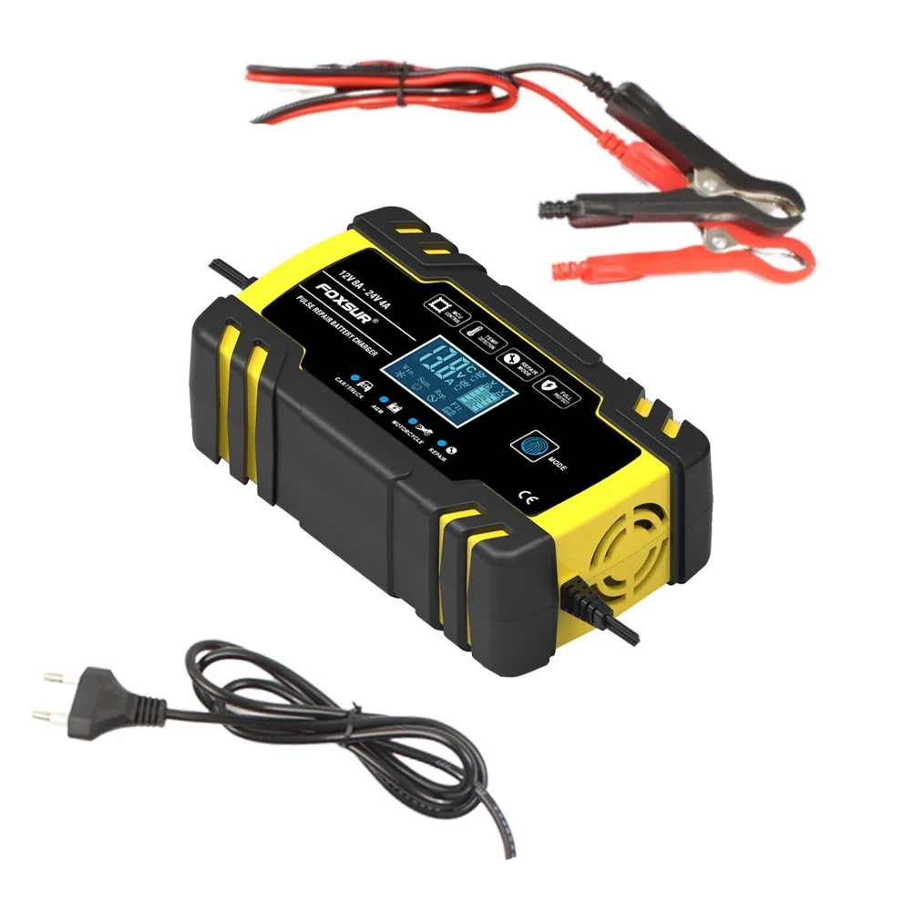 

12V 24V 8A Car Motorcycle Volt Smart Pulse Repair Batteries Automatic with EU Plug