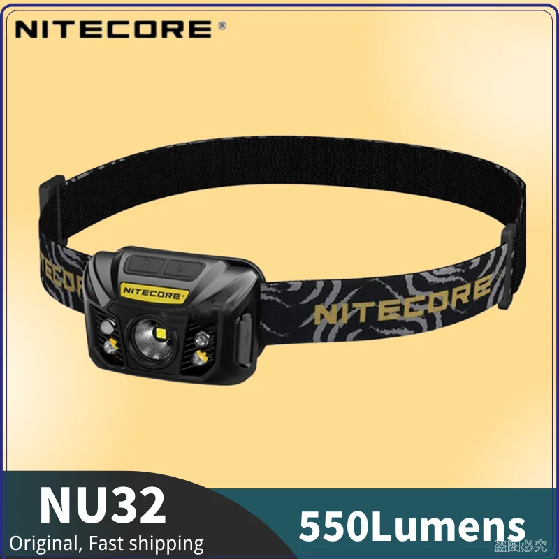 

Original Nitecore NU32 550Lumens Micro-USB Rechargeable Headlamp 6 Lighting Modes Built-in Li-ion Battery Lantern