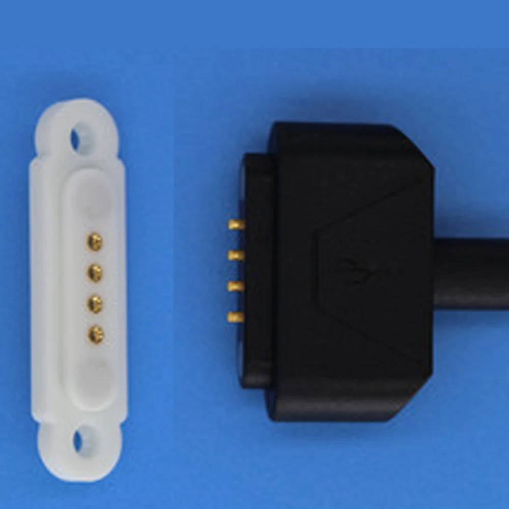 

1sets High Current Waterproof Male Memale DC Magnetic Pogo Pin Connector 4PIN Cable Wires Spring Loaded Power Charge Connector