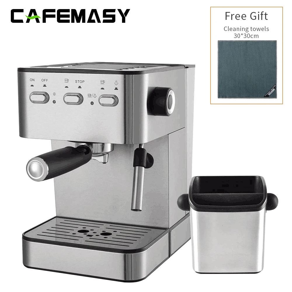 Knock Box for Espresso Coffee Grounds Stainless Steel Anti Slip Coffee Grind Dump Bin Barista Household Tools Cafe Accessories images - 6