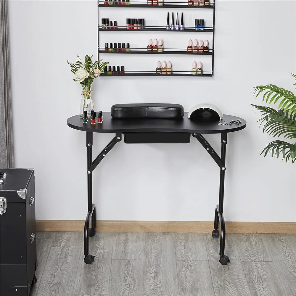 

Foldable Manicure Table Nail Station with Bag, Light Luxury and Modern, Simple Aesthetics,Portability, Color Selection