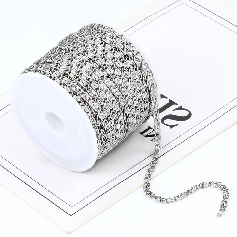 New Fashion Special Paper Clip Shape Chain Stainless Steel Jewellery Making Supplies Accessorie DIY Necklace Bracelet Ornament