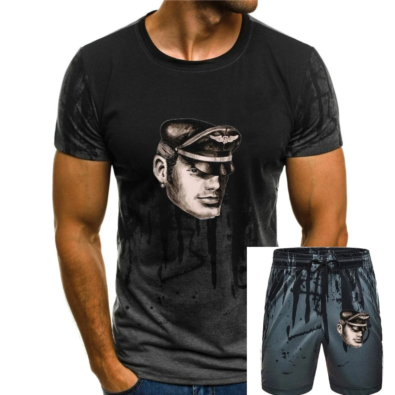 

Хлопковая мужская белая футболка Tom Finland Art под заказ