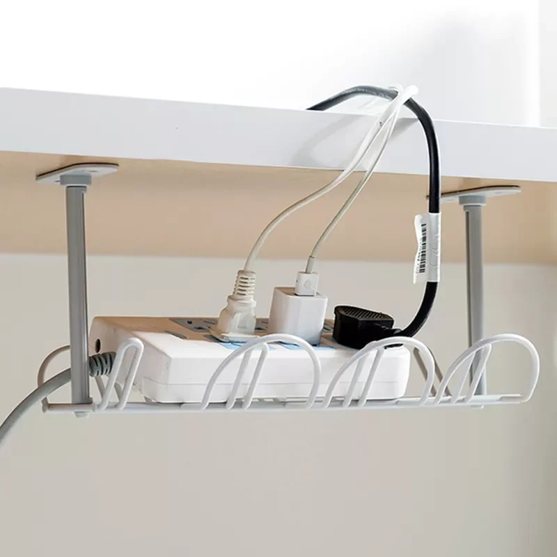 

Home Living Room Storage Rack Under Desk Cable Management Tray Wire Cord Power Strip Adapter Organizer Shelf Storage Racks