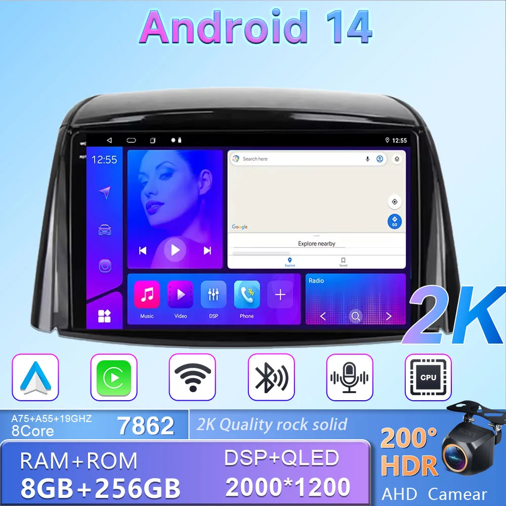 Carplay Android Радио для Renault Koleos 2008-2016 Автомобильные системы Мультимедийный