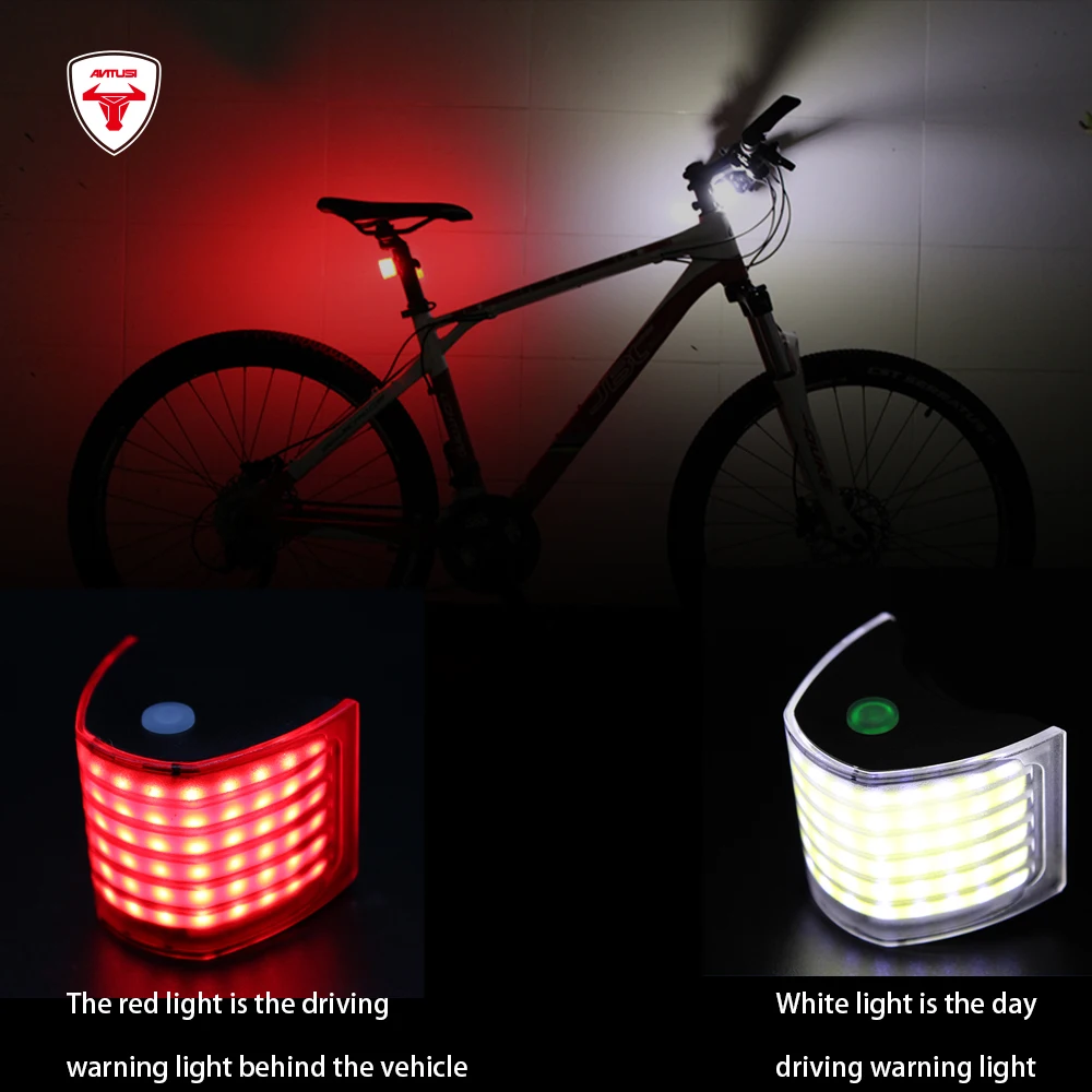 

ANTUSI Front and Rear Bicycle LED lights mountain bicycle road bicycle tail lights waterproof bicycle accessories