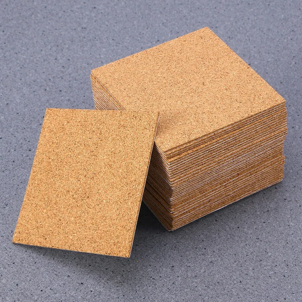 

Practical Cork Mat For Home 10Pcs Backing Coasters Cork Mat Self-adhesive Sheet Table Pad For Home Office Kitchen Drink Coaster