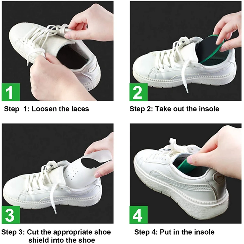 2 Pcs Crease Protector Shoe Anti Crease Bending Crack Toe Cap Support Shoe Stretcher Lightweight Keeping Shield Sneakers images - 6