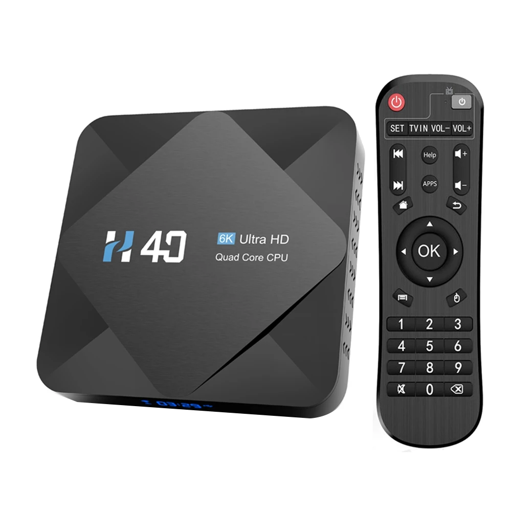 

Android tv box Android 10 4GB RAM 6K H.265 Media Player 3D Video 2.4G 5GHz Wifi Bluetooth Smart tv box Set(64G)EU Plug