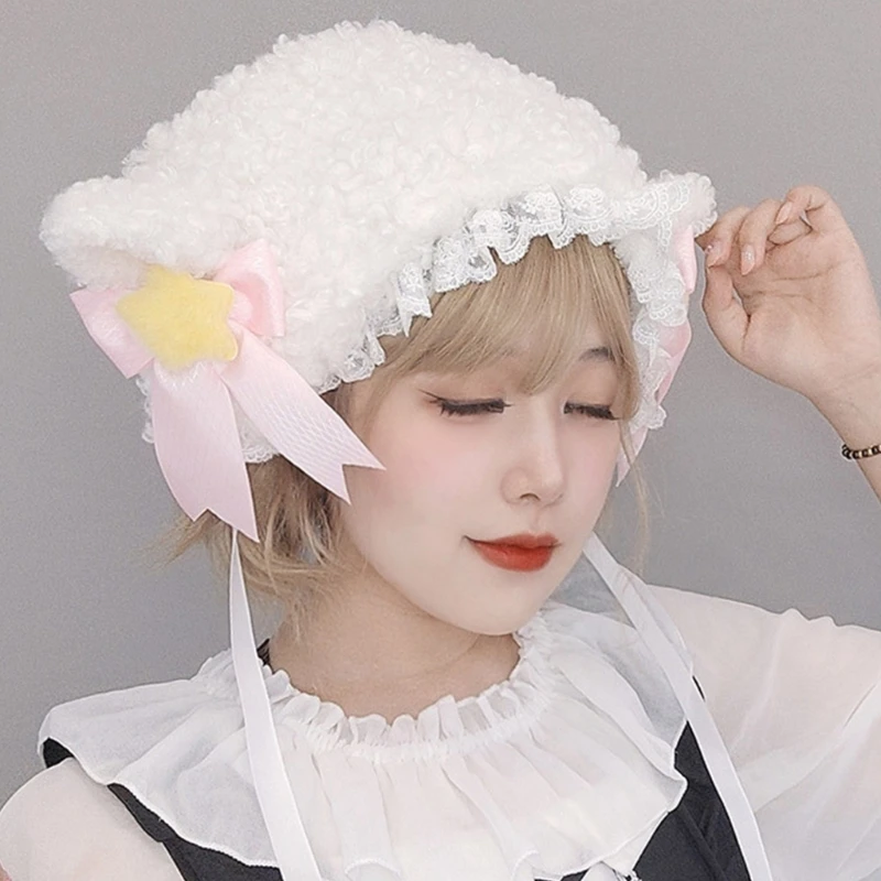 

Girls Lamb Beanie Y2K Cosplay Headgear for Kids Stage Shows Cosplay Party Drop Shipping