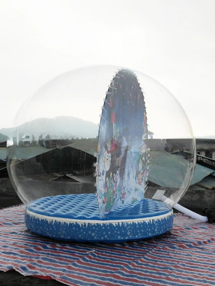 Для рождества гигантский надувной снежный шар пузырьковая купольная палатка с