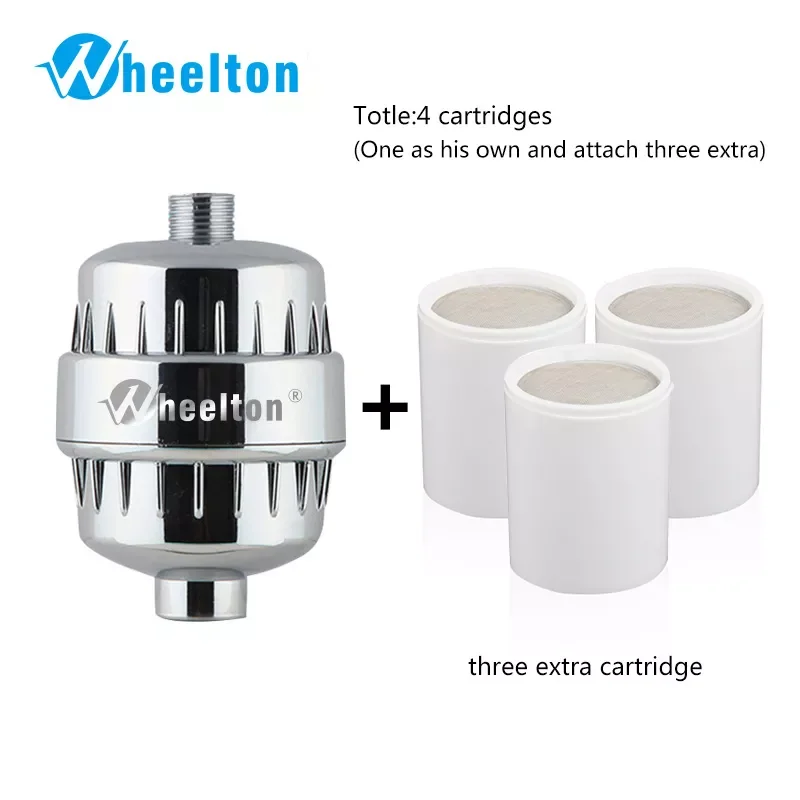 

Фильтр для ванной комнаты Wheelton (H-303-3E), смягчитель хлора и удаление тяжелых металлов, фильтр для воды, очиститель для здорового купания