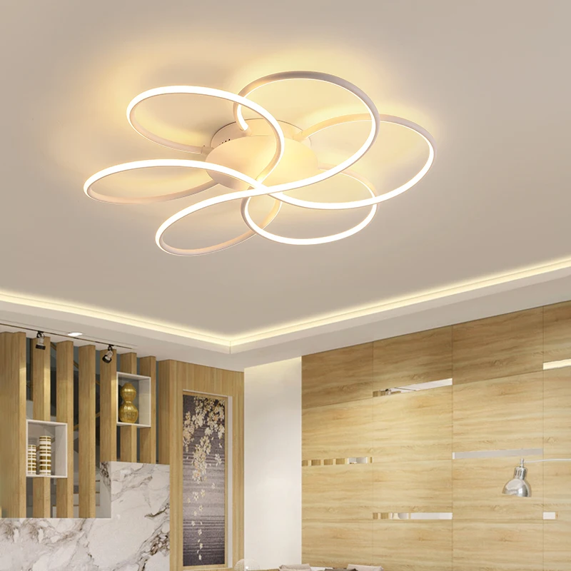 New Led Chandelier For Living Room Bedroom Dining Room Kitchen Home Ceiling Lamp Modern Nordic Style Design Remote Control Light